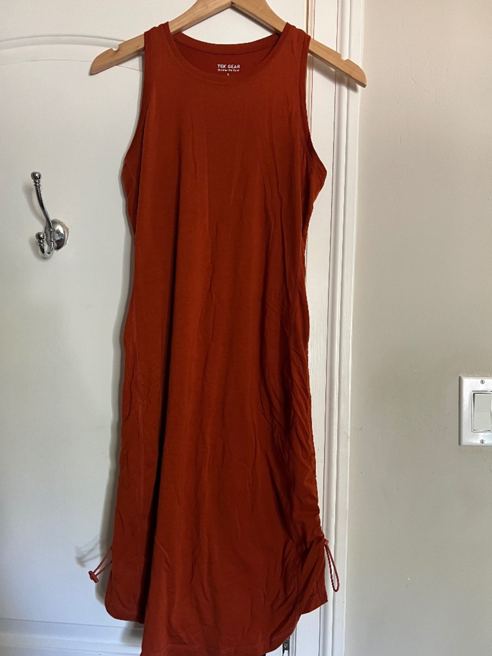 Deep orange racer back summer  dress